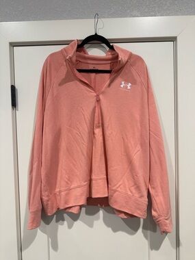 Under Armour Women's Coral Pink Quarter-Zip Pullover